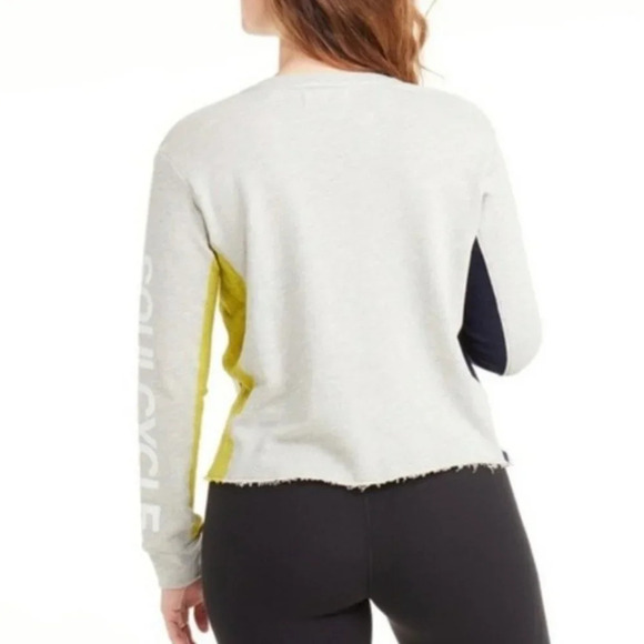 Soulcycle Colorblock Graphic Cropped Sweatshirt M - Picture 3 of 9